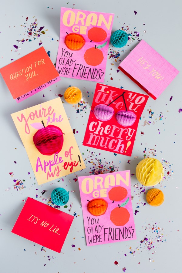3D Klappkarte basteln zu Valentinstag – coole Ideen und Anleitungen karte ideen früchte romantisch