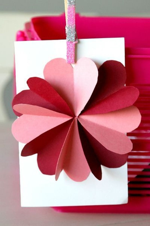 3D Klappkarte basteln zu Valentinstag – coole Ideen und Anleitungen liebe blume karte diy