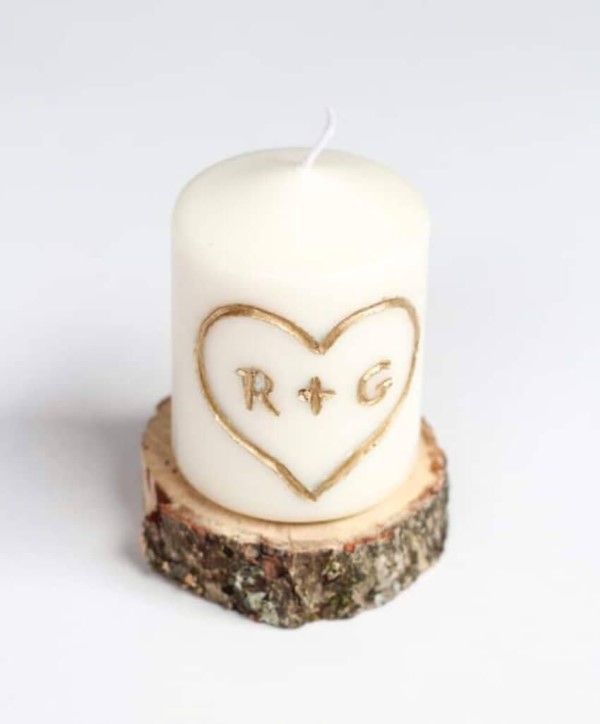 Das perfekte Valentinsgeschenk für ihn wählen oder basteln – Tipps und Ideen diy kerze mit herz initialen (Custom)