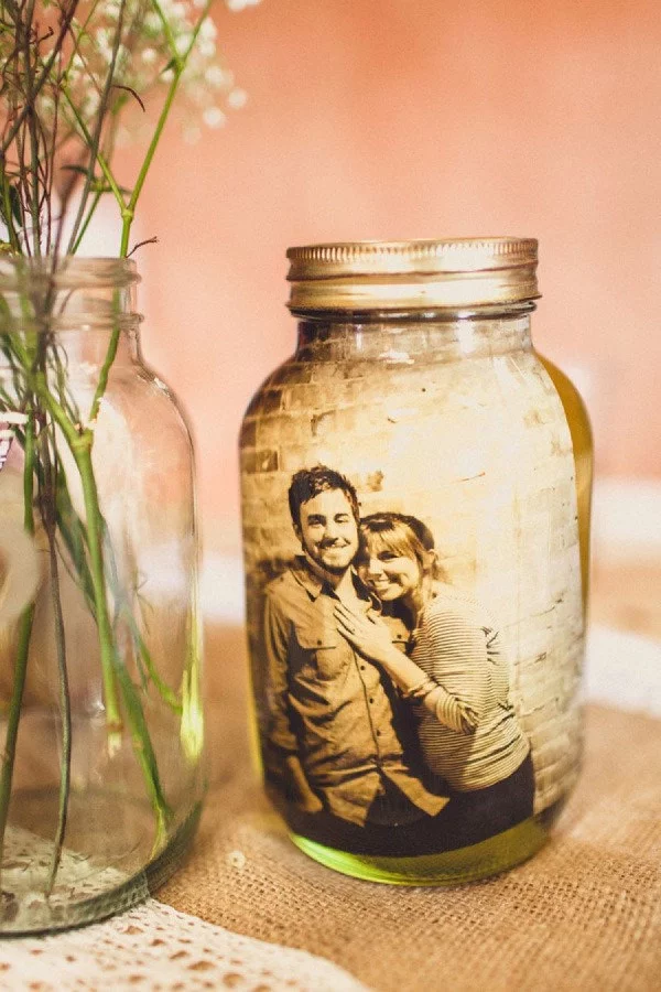 Das perfekte Valentinsgeschenk für ihn wählen oder basteln – Tipps und Ideen diy laterne mit foto einmachglas (Custom)