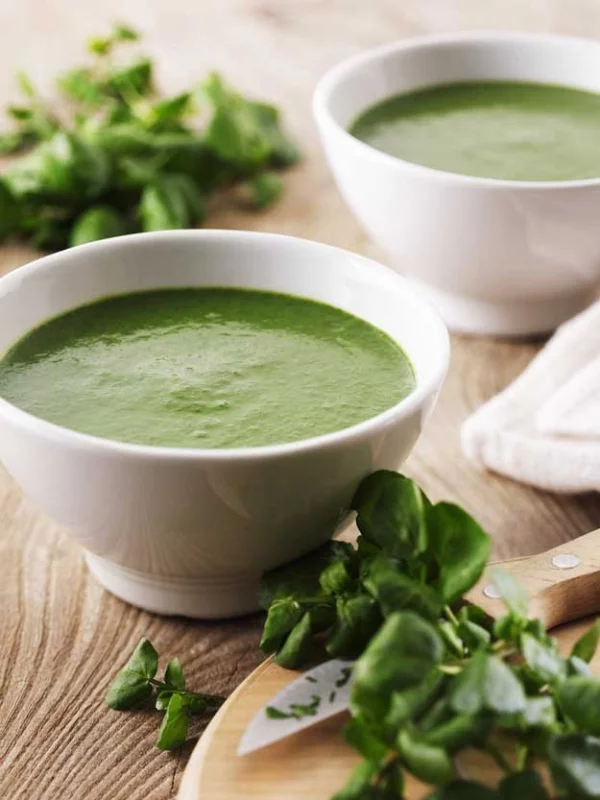 Gesündestes Gemüse Top 5 der nahrhaftesten Sorten brunnenkresse suppe creme