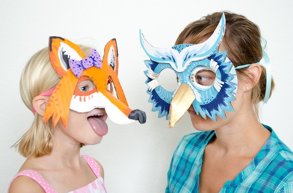 Tiermasken basteln mit Kindern zum Fasching – kreative Ideen und einfache Anleitung fuchs und eule masken