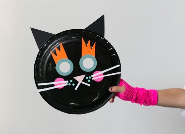 Tiermasken basteln mit Kindern zum Fasching – kreative Ideen und einfache Anleitung schwarze katze halloween