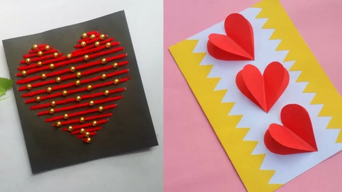Valentinstag basteln diy ideen deko karte selber machen