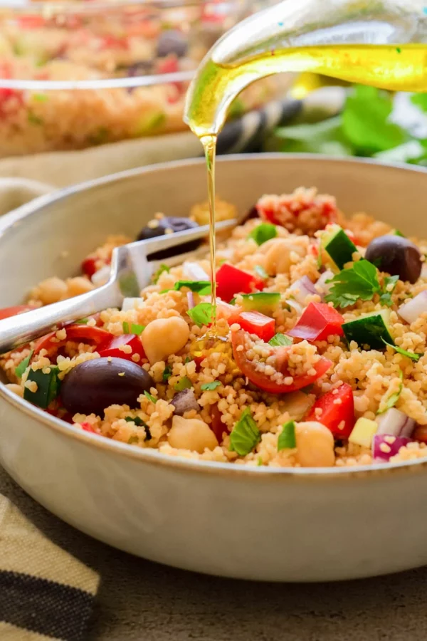 couscous zubereiten vegan kichererbsen oliven