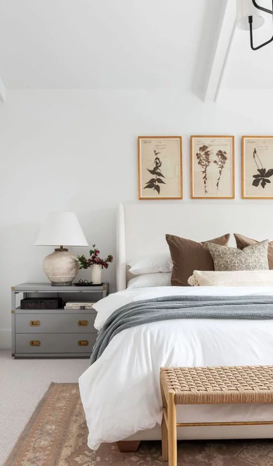Frühlingsdeko Ideen fürs Schlafzimmer bescheiden und stilvoll geschmückt Ruhe und Gelassenheit
