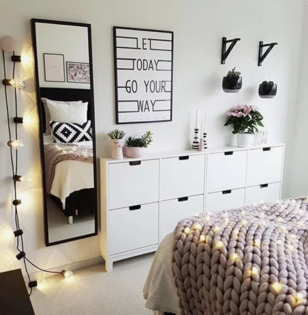Tumblr Zimmer einrichten Merkmale Schlafzimmer Lichteketten