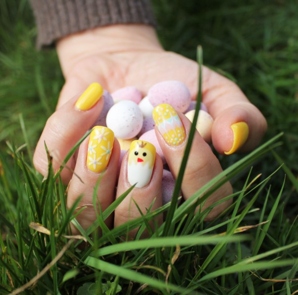 Pastell Nägel – Ideen für eine stilvolle Frühlings- und Oster-Maniküre gelbe küken motive diy