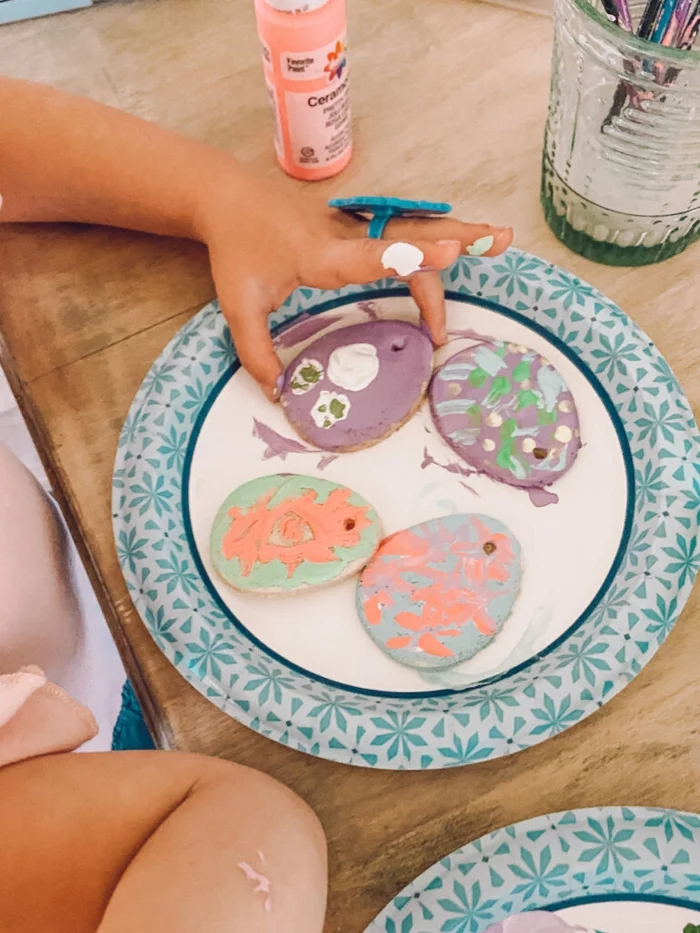 Salzteig Ostern Ideen basteln mit Kindern zu ostern artwork