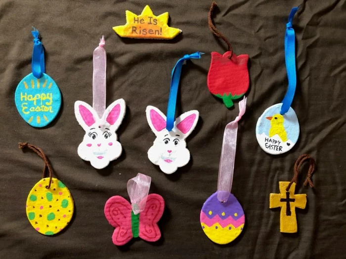 Salzteig Ostern Ideen basteln mit Kindern zu ostern symbolik