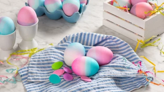 ombre easter eggs