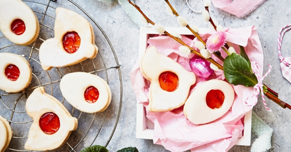 vegane Osterkekse backen mit Marmelade 