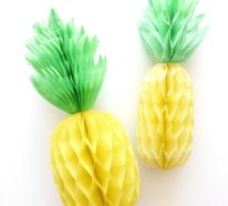Ananas basteln und als tropische Partydeko verwenden: 2 einfache Bastelideen und Anleitung dazu