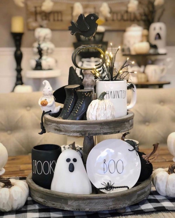 Etagere dekorieren – Ideen und Tipps für eine schöne und praktische Deko halloween ideen diy
