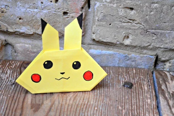 Pokemon basteln mit Kindern – fantastische Ideen und Bastelanleitung origami pikachu
