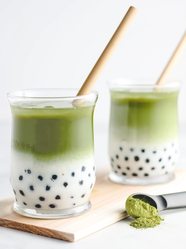 Trendiges Bubble Tea Rezept und köstliche Ideen zum Inspirieren matcha tee bubble grün