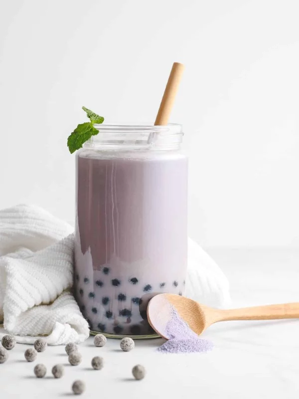 Trendiges Bubble Tea Rezept und köstliche Ideen zum Inspirieren taro pulver lila tee