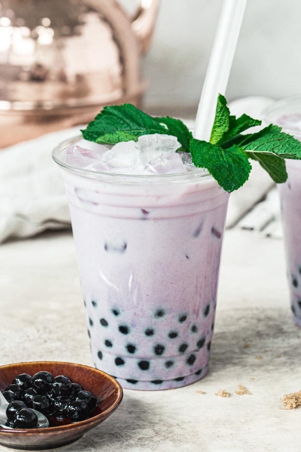 Trendiges Bubble Tea Rezept und köstliche Ideen zum Inspirieren taro pulver mit minze