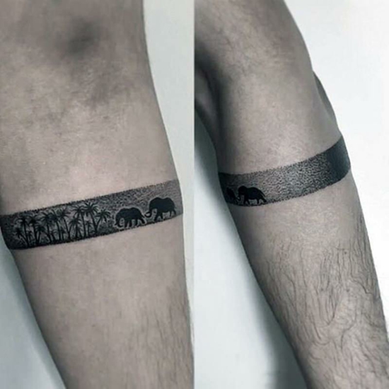armband tattoo männer afrika motive