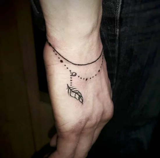 armband tattoo unisex feder