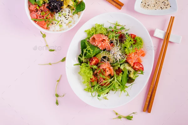 gesund abnehmen Salat mit Fisch feinster Geschmack gute Resultate bei Gewichtsabnahme