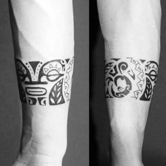 maori armband tattoo black work