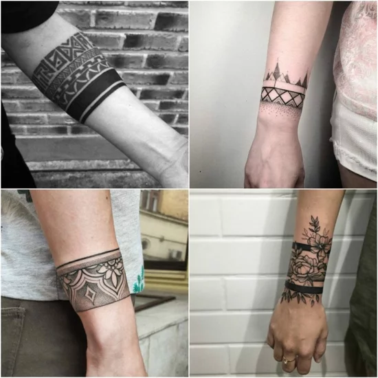 männer armband tattoo ideen maori tätowierung