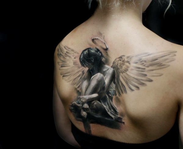 3d tattoos rücken engel