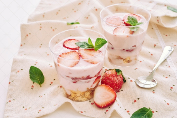 Erdbeer-Tiramisu im Glas laktosenfreie Mascarpone