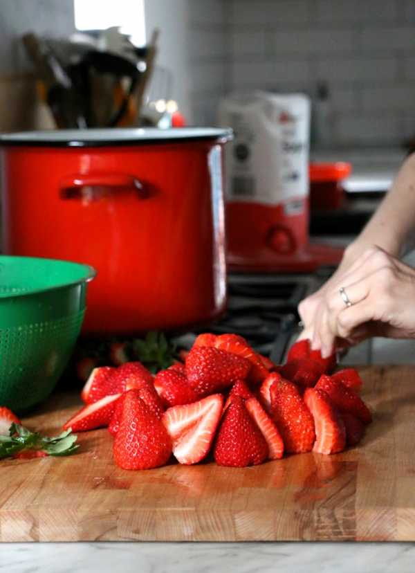 Erdbeermarmalade selber machen Rezept Zubereitung