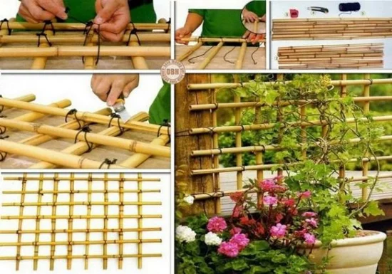 Anleitung für DIY Rankhilfe aus Bambus 