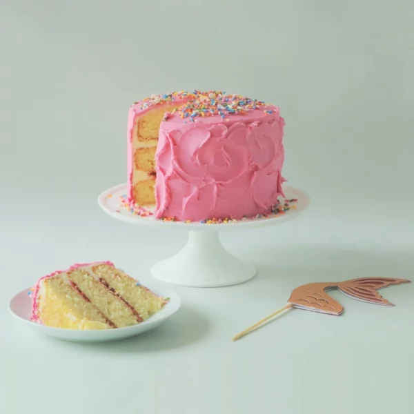 rosafarbene meerjungfrau torte selber machen