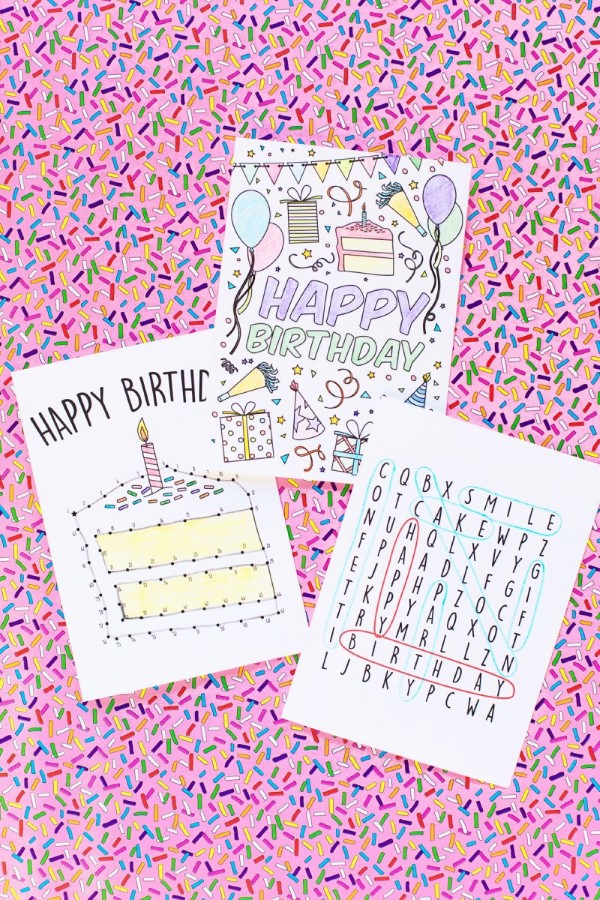 Ausgefallene Geburtstagskarten selber basteln – Ideen zum Inspirieren und Nachmachen ausmalkarte ideen spiel