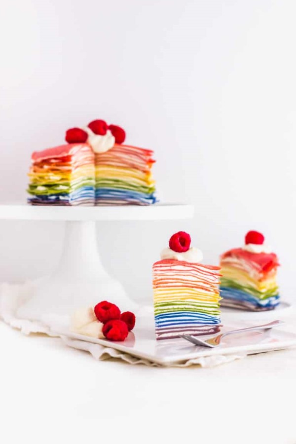Farbenfrohe und köstliche Regenbogenkuchen Rezept Ideen bunt lecker torte