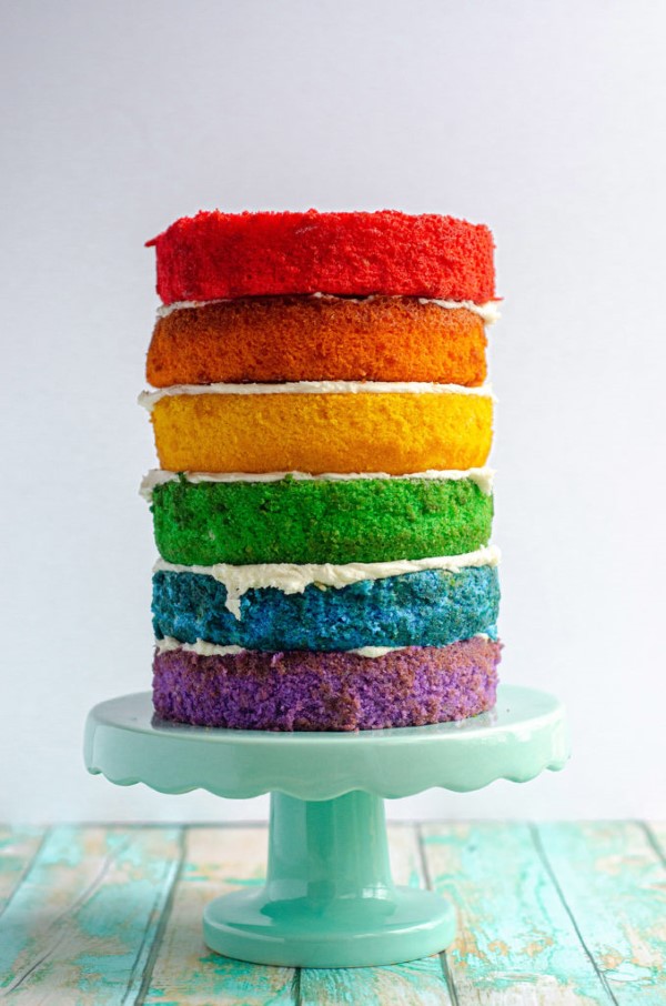 Farbenfrohe und köstliche Regenbogenkuchen Rezept Ideen kuchen deko ideen bunt