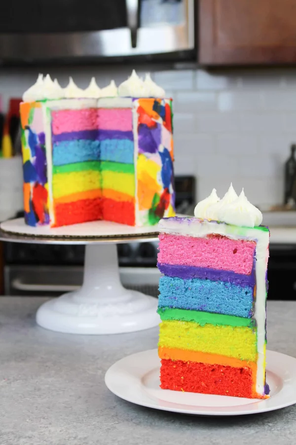 Farbenfrohe und köstliche Regenbogenkuchen Rezept Ideen regenbogen bunt farbenfroh lecker