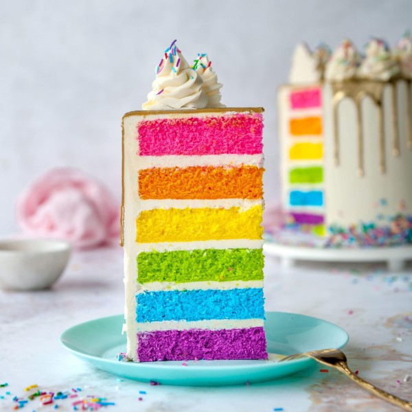Farbenfrohe und köstliche Regenbogenkuchen Rezept Ideen regenbogen kuchen einfach selber machen