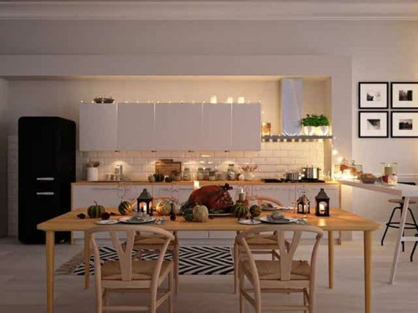 Offene Küche Vor- und Nachteile Kücheninsel Wohnraum Ideen