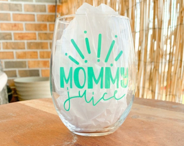 Geschenk für frischgebackene Mama Glas