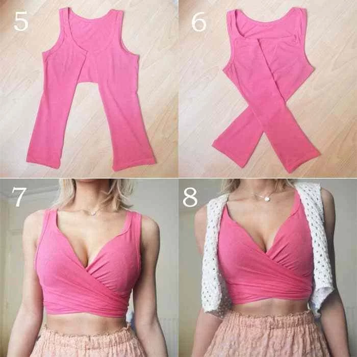 Altes T-Shirt Upcycling ideen bustier