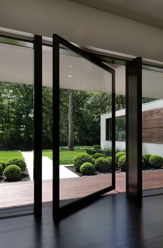 Drehtüren fürs Zuhause elegantes design aus Glas Durchgang zur Veranda zum Outdoor-Bereich