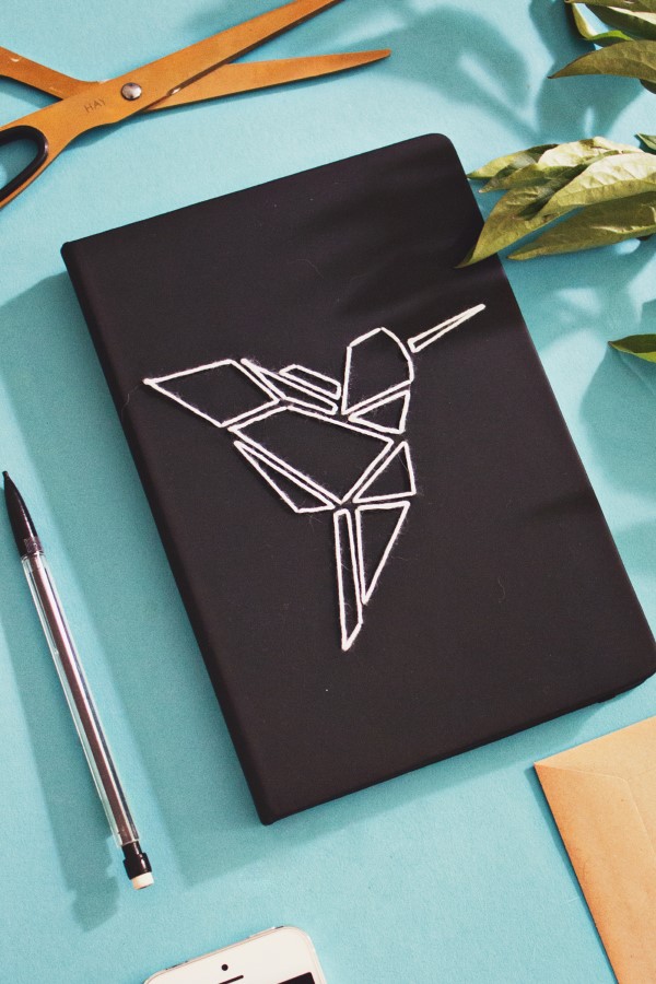 Schulheft gestalten – einzigartige, kreative und einfache Ideen für Teens origami kollibri vogel