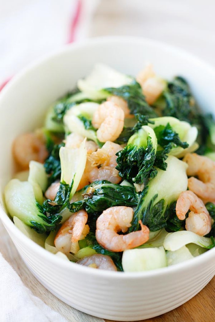 3 Zutaten Rezepte zum Abendessen – 10 einfache und schnelle Rezeptideen pak choi mit shrimp