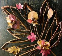 Basteln zum Herbst mit Naturmaterialien aus dem Garten oder Park