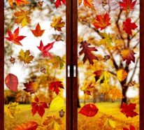 Herbst Fensterbilder mit Acrylfarbe malen in 5 einfachen Schritten