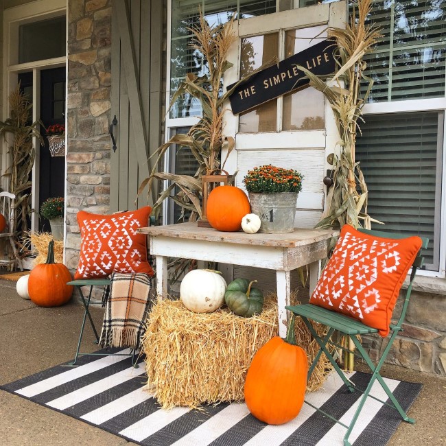 Einen märchenhaften Herbstgarten gestalten – farbenfrohe Ideen und Tipps balkon veranda deko