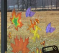 Herbst Fensterbilder mit Acrylfarbe malen in 5 einfachen Schritten