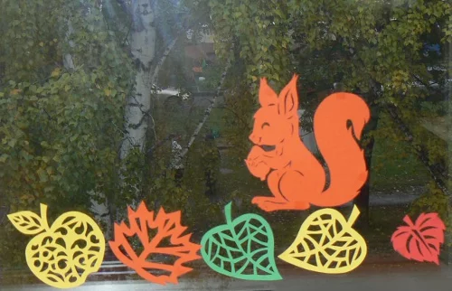 Herbst Fensterbilder Acryl Ideen