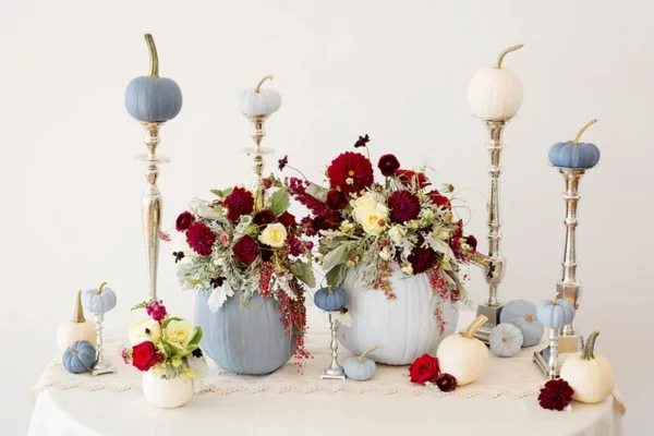 Herbstdeko mit Kürbis So können Sie eine merkwürdige Kürbis-Vase basteln