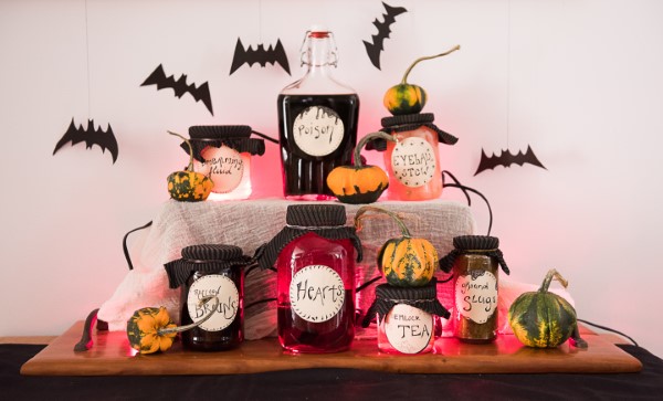 Halloween Buffet – Deko Ideen und Tipps für eine tolle Gruselparty bowle ideen bunt potion